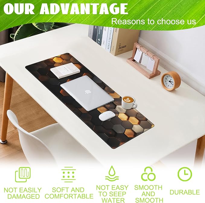 Desk Mat, Honeycomb Technology Large Gaming Mouse Pad - Image 4