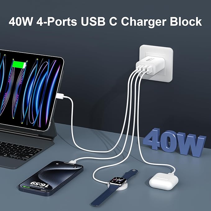 40W USB C Charger Block for iPhone 17/17 Pro/17 Pro Max/Air/16/16 Pro/16 Pro - Image 2