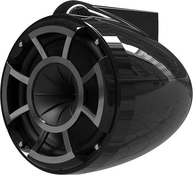 wet sounds Rev 8 Black V2 Revolution Series 8" Black Tower Speakers w/Silver - Image 5