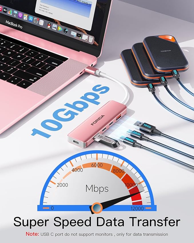 USB C Hub, 10Gbps USB 3.1 Adapter - Image 4