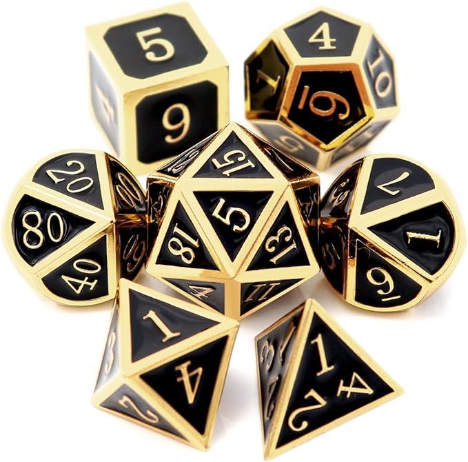 Haxtec DND Metal Dice Set D&D Dice Compatible by HaxtecDice