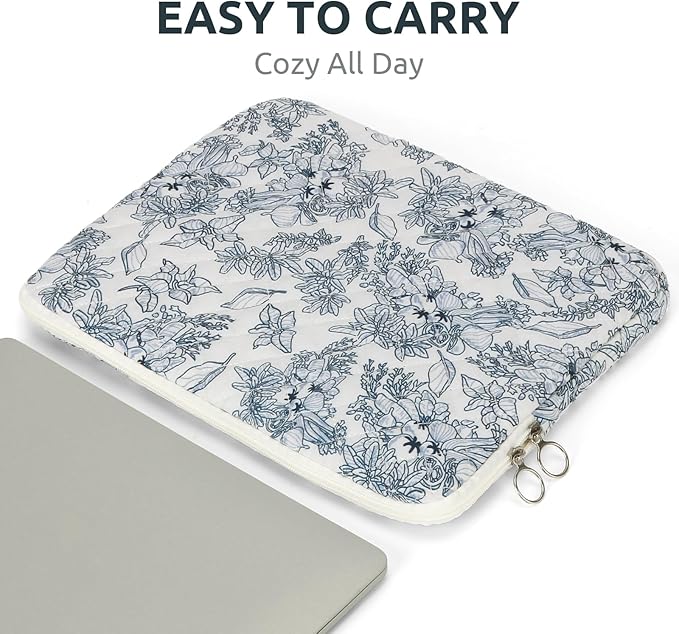 Puffy Laptop Sleeve 13-15.6 Inch Cute Quilted Laptop Protective Case Padded - Image 5