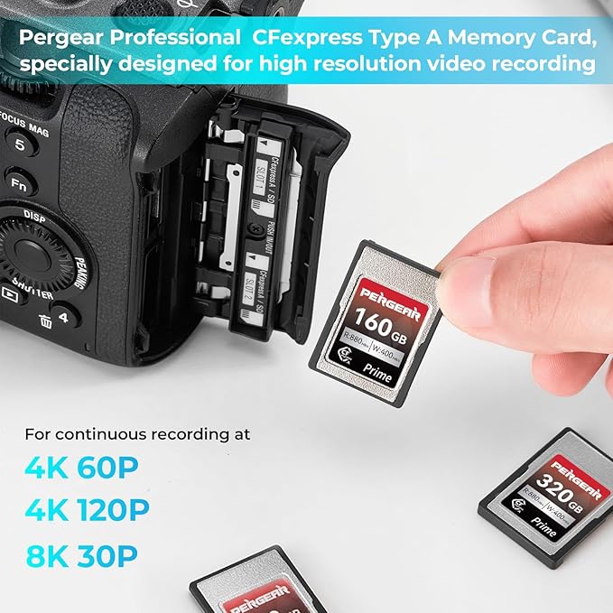 Pergear VPG200 Professional 160GB CFexpress Type A Memory Card, 8K 30P Recording - Image 2