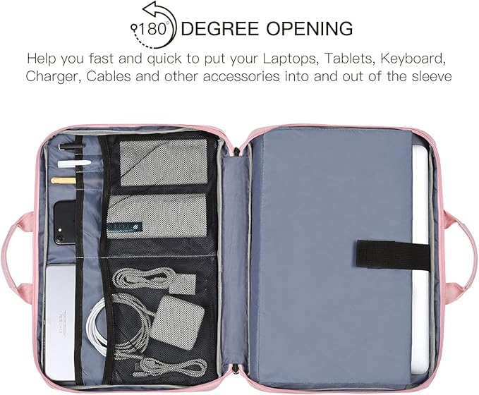 14 15 Inch Laptop Case Women Ladies Bag TSA Laptop Sleeve - Image 2
