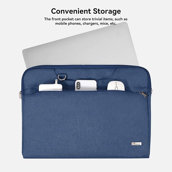 Voova Laptop Bag 15.6 Inch, Waterproof Computer Sleeve Carrying Case - Image 3
