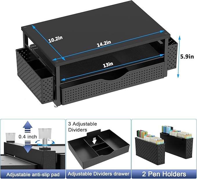 Desk Organizer and Accessories, Computer Monitor Stand Riser - Image 5