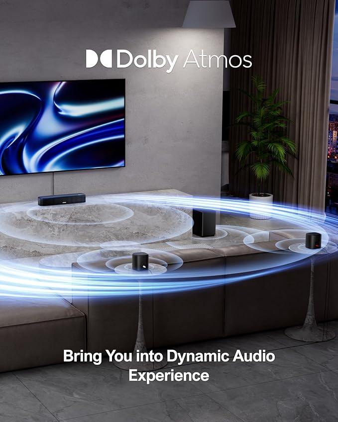 ULTIMEA 5.1ch Sound Bar with Dolby Atmos, Surround Sound System - Image 4