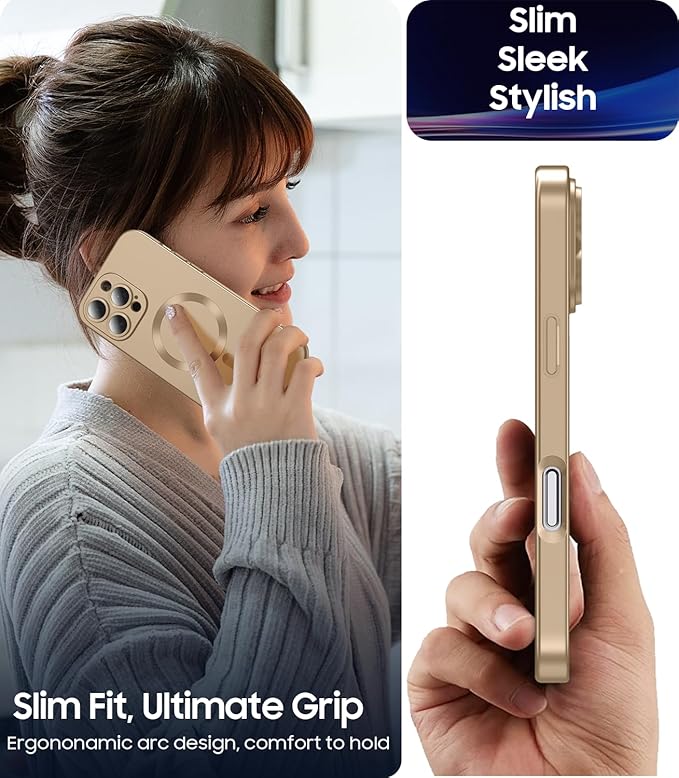Magnetic for iPhone 16 Pro Max Case Slim Soft Silicone Bumper Shockproof - Image 7