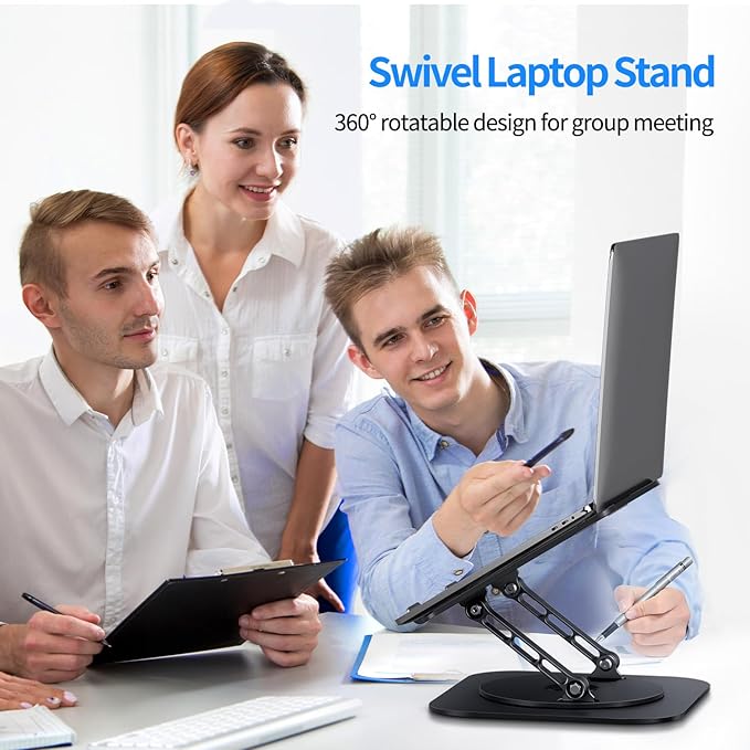 Adjustable Laptop Stand with 360 Rotating Base, Computer Stand - Image 7