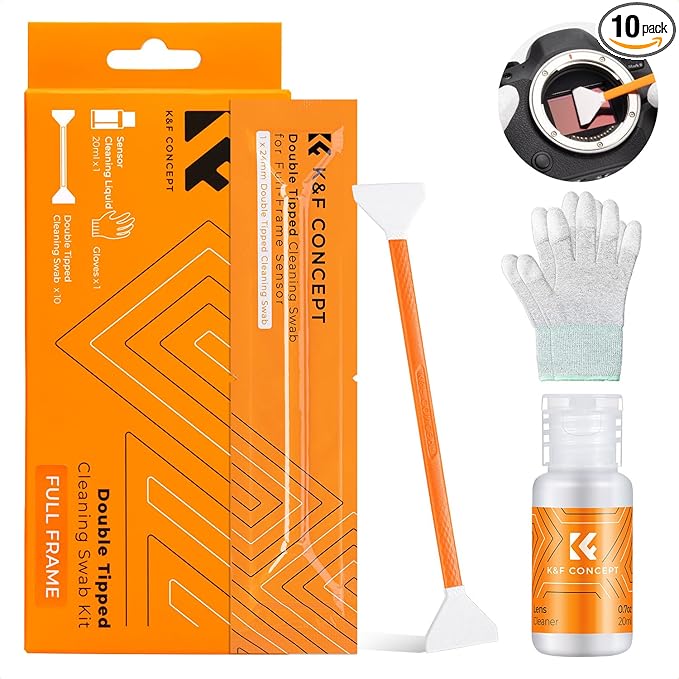 K&F Concept Full Frame Sensor Cleaning Kit, Mirrorless Camera Cleaner Kit - by KFCONCEPT