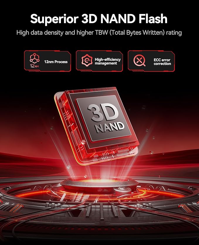 ORICO X7000 1TB NVMe SSD for Gaming, 7100MB/s Read Speed, 17μs Response Time - Image 6