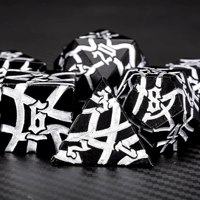 D&D Stripe Dice Set, Crack Polyhedral Dice - Image 3