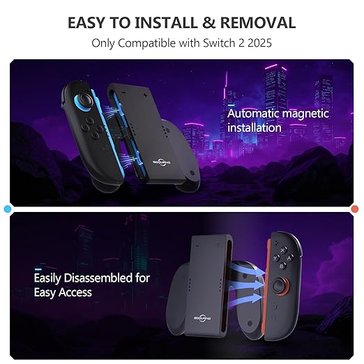 Switch 2 Joycon Grip, Super Magnetic Charger Handle - Image 4