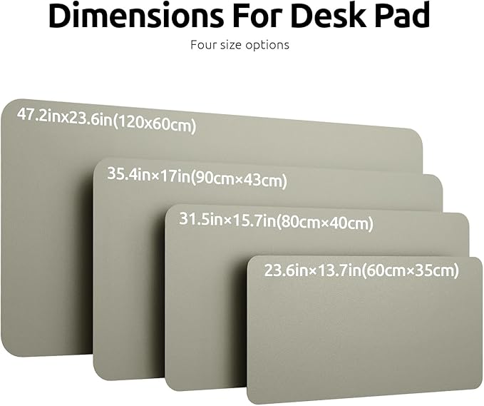 YSAGi Leather Desk Protector, Office Mat, Large Mouse Mat, Non-Slip PU Leather - Image 8