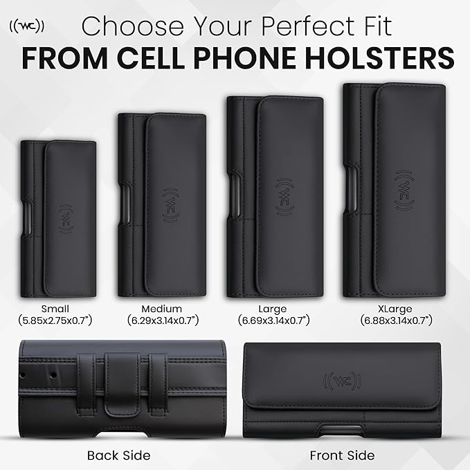 Credit Card Slot Phone Holster for Men & Women – Leather Cell Phone Case & - Image 4
