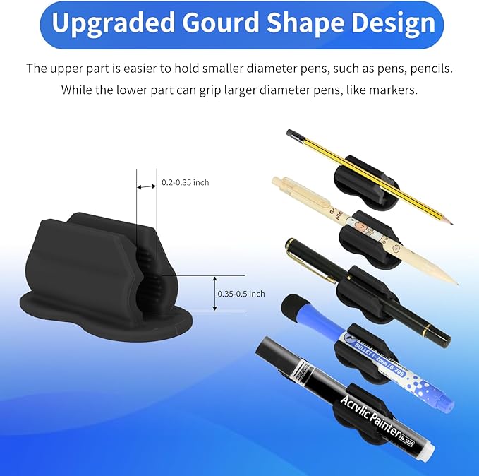 Adhesive Pen Pencil Holder for Desk Wall - Image 3