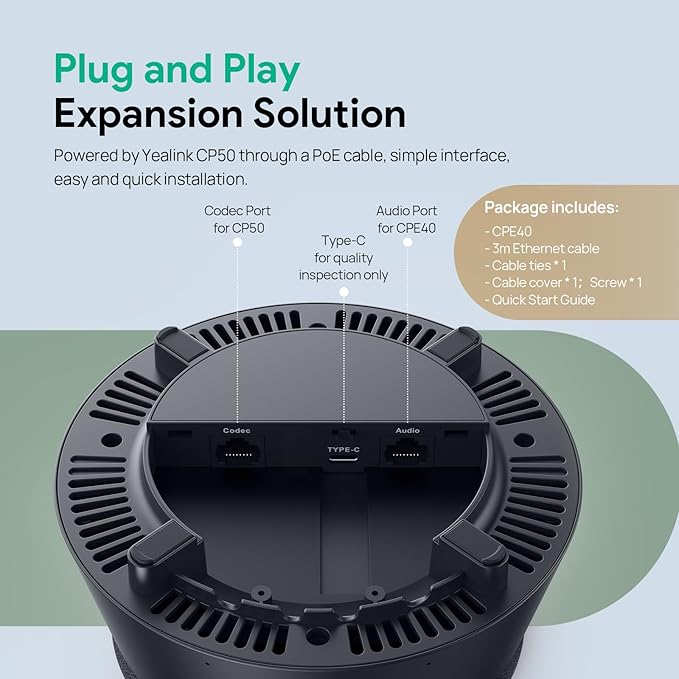 Yealink CPE40 Conference Speaker, Expansion Microphone - Image 5