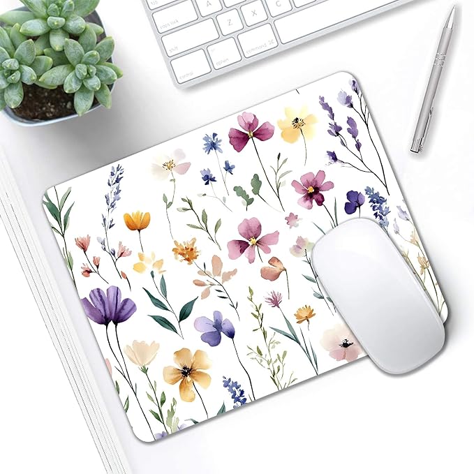 Mouse Pad, Cute Purple Wildflowers Mouse Pads - Image 5