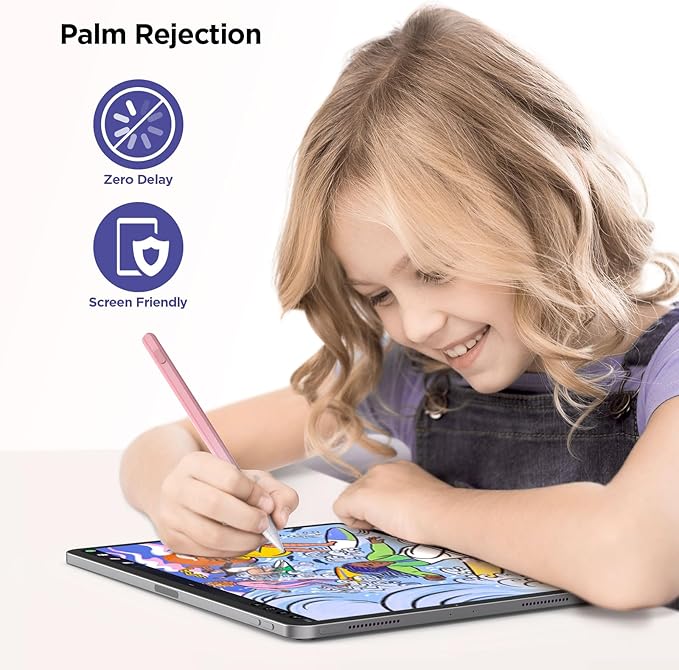 Stylus Pen for iPad 2018-2025, 15Mins Fast Charge for Apple Pencil, Palm - Image 5