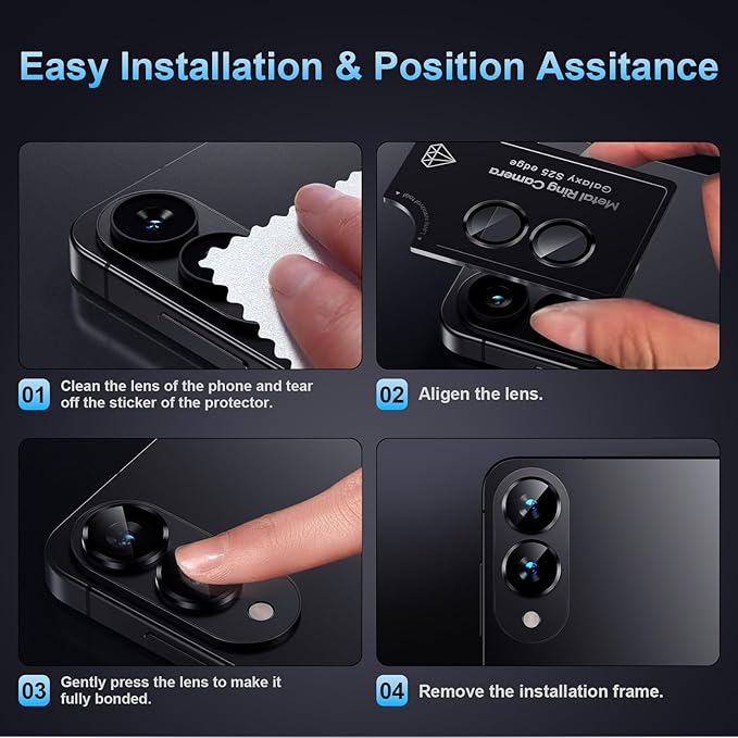 Korecase for Galaxy S25 Edge Camera Lens Protector, 9H Tempered Glass Anti - Image 7