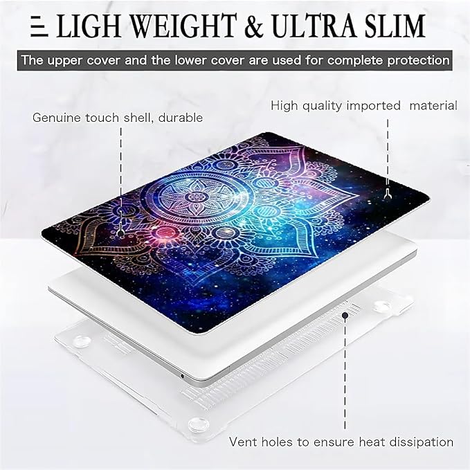 Compatible with MacBook Air 13.3 13.6 Inch Case 2022 2021 2020 2019 Plastic - Image 2
