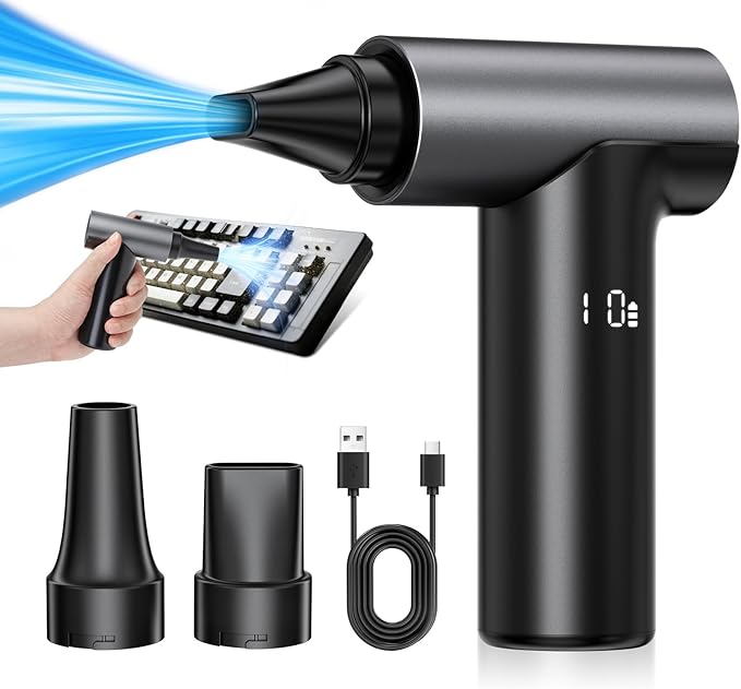 APPS2Car Electric Air Duster Upgraded 11-Speed Fast Charging Mini Compressed by APPS2Car