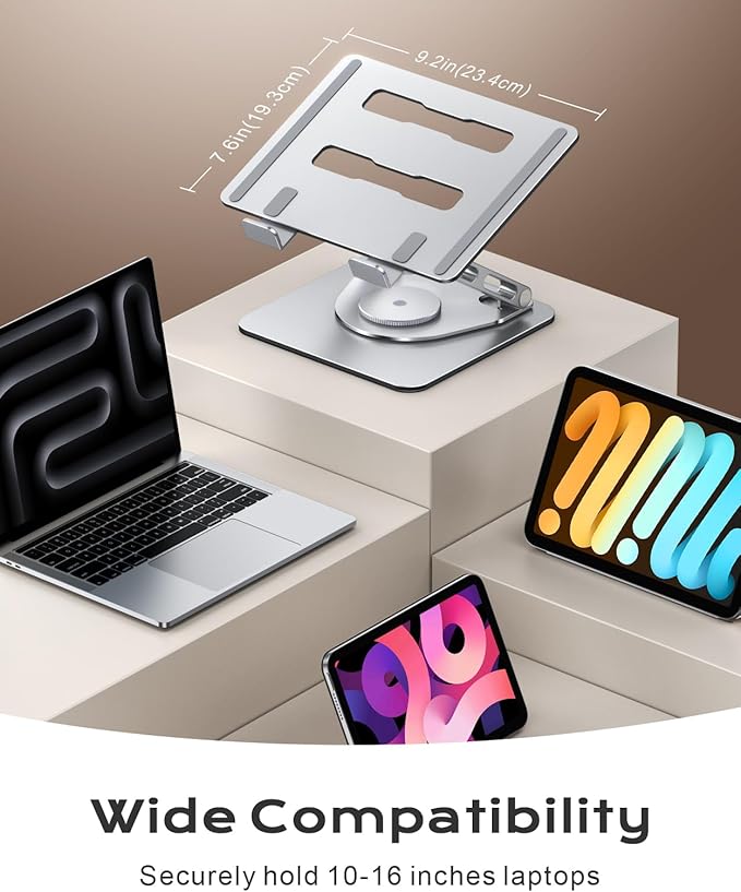Laptop Stand for Desk 360° Flexible Rotating, Ergonomic Adjustable Laptop Riser - Image 7