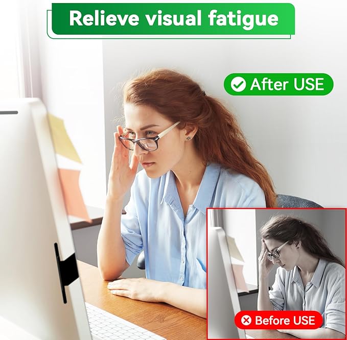 Magnetic 24 Inch Computer Anti Blue Light Screen Protector - Image 3