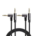 CableCreation 2-Pack 3.5mm Audio Cable 6FT/1.8m, 3.5mm Right Angle Auxiliary by CableCreation