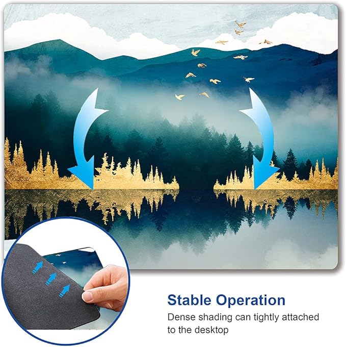 Mountains Landscape Mouse Mat, Waterproof Non Slip Rubber Base Mouse Pad - Image 6