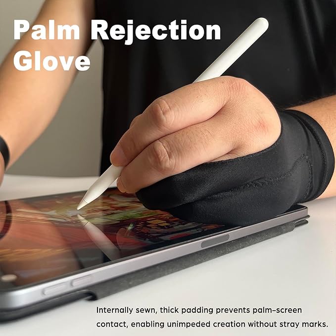 Drawing Glove, Artist Glove for Drawing Tablet iPad, Digital Art Palm Rejection - Image 2