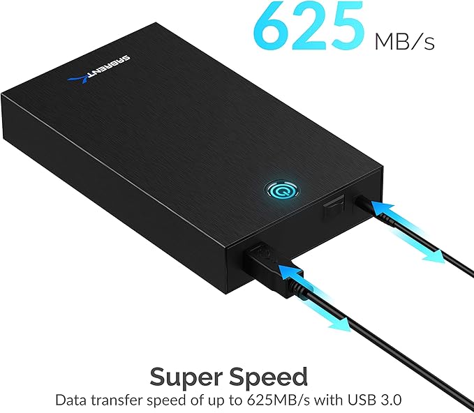 SABRENT USB 3.0 Enclosure for 2.5” & 3.5” SATA HDD/SSD – Tool-Free, LED - Image 6