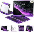 Transparent Case with Keyboard for iPad 9th10.2 Inch, with 7-Color Backlit by Tiaota