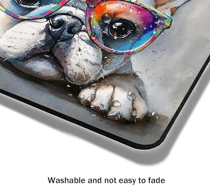 Mouse Pad, Cute Watercolor Bulldog Dog Mouse Pads - Image 4