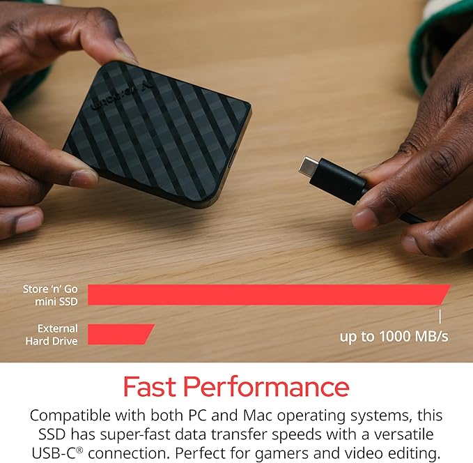 Verbatim 512GB Store 'n’ Go Mini External Solid State Drive USB 3.2 Gen 1 USB-C - Image 4