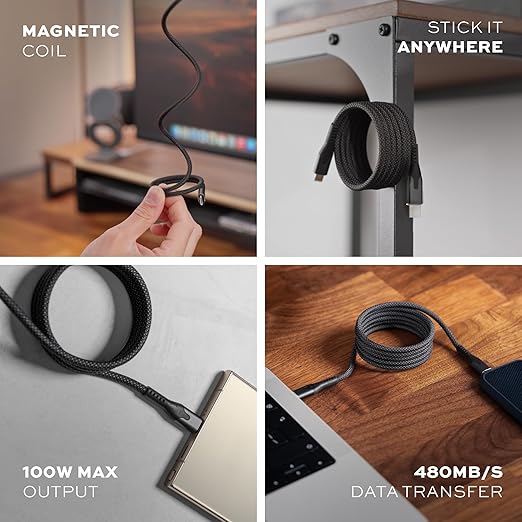 Statik MagStack Pro USB C to USB C Cable, Magnetic Type C Charger Fast Charging - Image 6