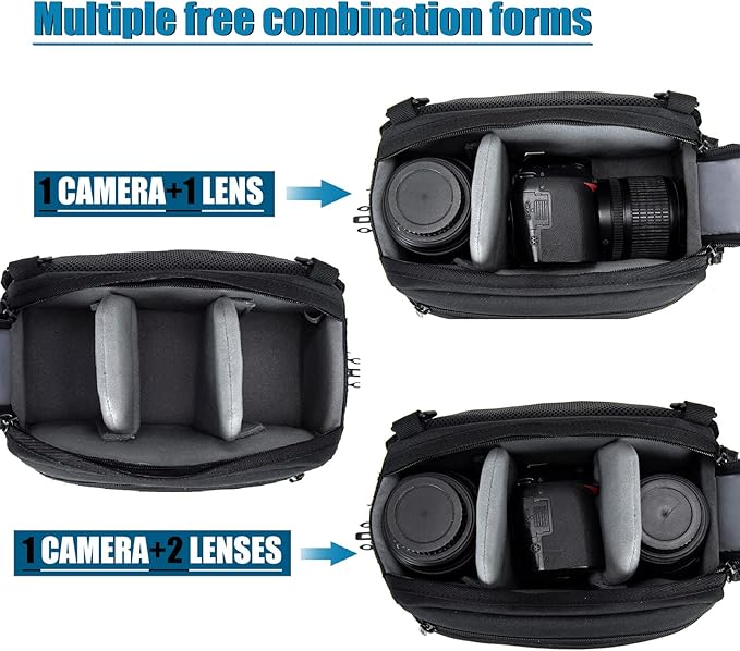 Cwatcun Waist Camera Case DSLR SLR Bag Sling Shoulder Camera Bag Water - Image 2