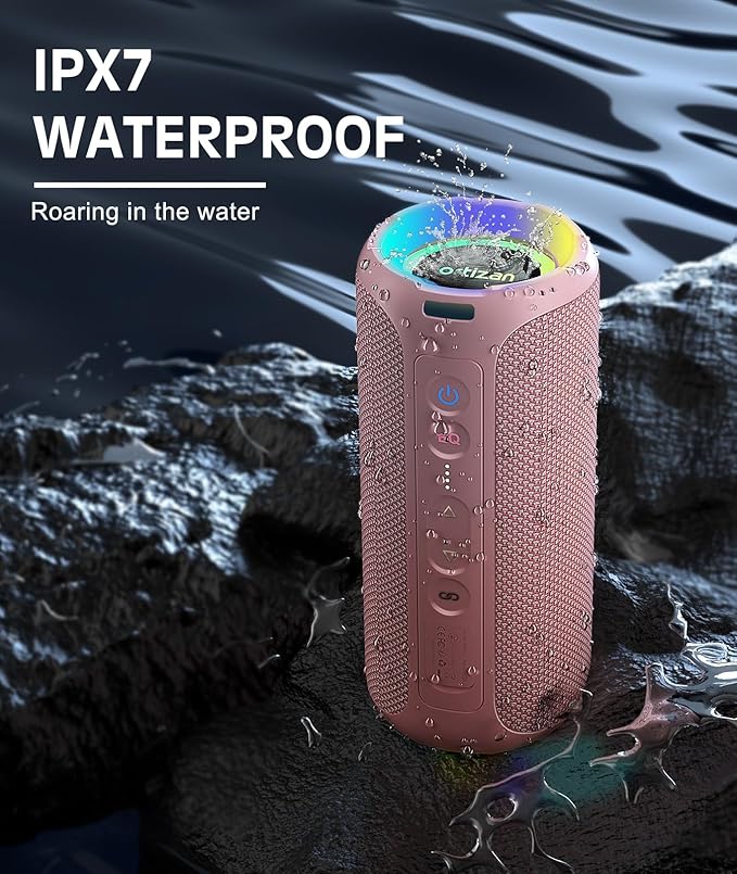 Ortizan Bluetooth Speakers, Portable Wireless Stereo Speaker - Image 5