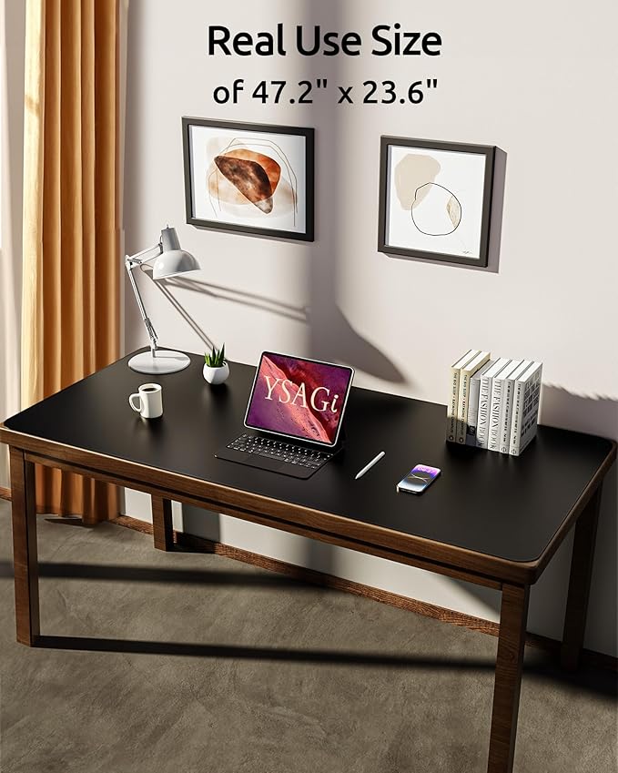 YSAGi Leather Desk Protector, Office Mat, Large Mouse Mat, Non-Slip PU Leather - Image 3