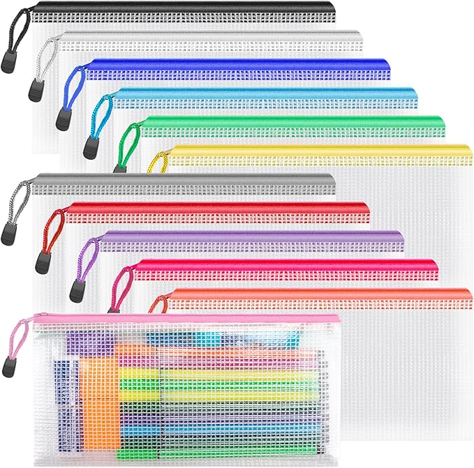 Umriox Zipper Pencil Pouches, 9.2 x 4.7 in, Pencil Pouches Bulk by UMRIOX