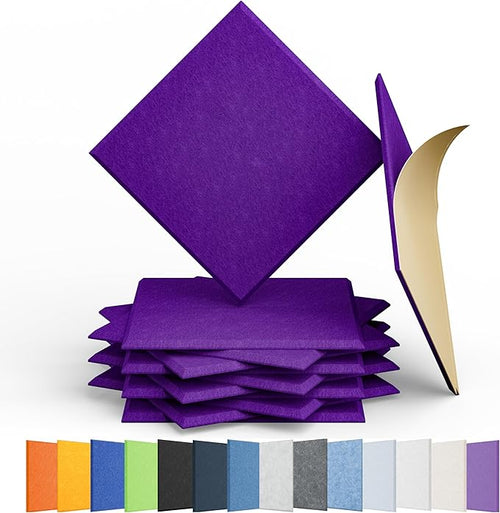 12 Pack Acoustic Panels Self Adhesive Sound Proof Foam, High Density Sound by Amantech