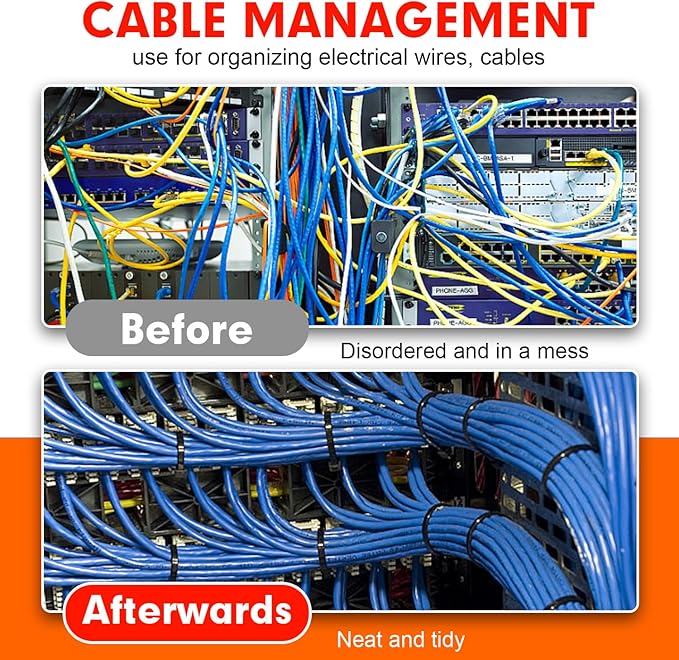 Zip Ties, RAZCC 1200pcs Black Cable Zip Ties 14 Inch, Heavy Duty Plastic Wire - Image 8