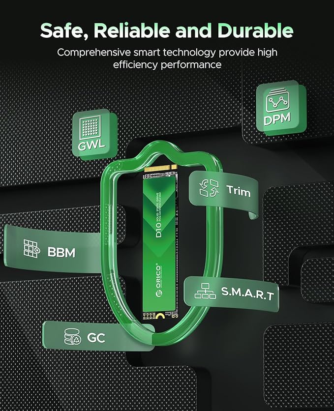 ORICO 128GB M.2 NVMe SSD, PCIe Gen3 2280 SSD - Image 5