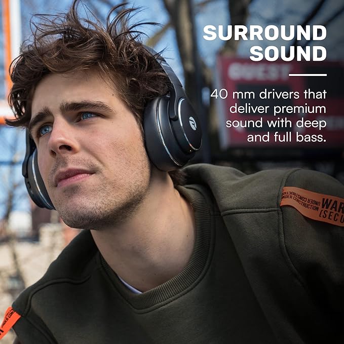 Raycon Everyday Wireless Bluetooth Over Ear Headphones, - Image 7