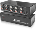 3.5mm Aux + RCA L/R Audio Splitter 1 in 4 Out, BolAAzuL 4-Way Stereo Audio by BolAAzuL