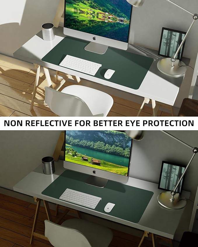 Leather Desk Pad Blotter, Mouse Pad, Office Desk Mat, Non-Slip PU Leather Desk - Image 6