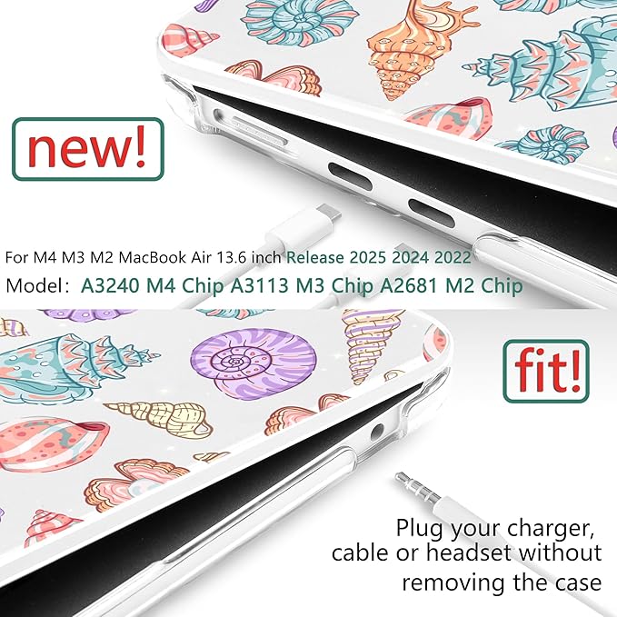 TWOLSKOO Compatible with M4 MacBook Air 13.6 inch Case 2025-2022 Release M4 - Image 3