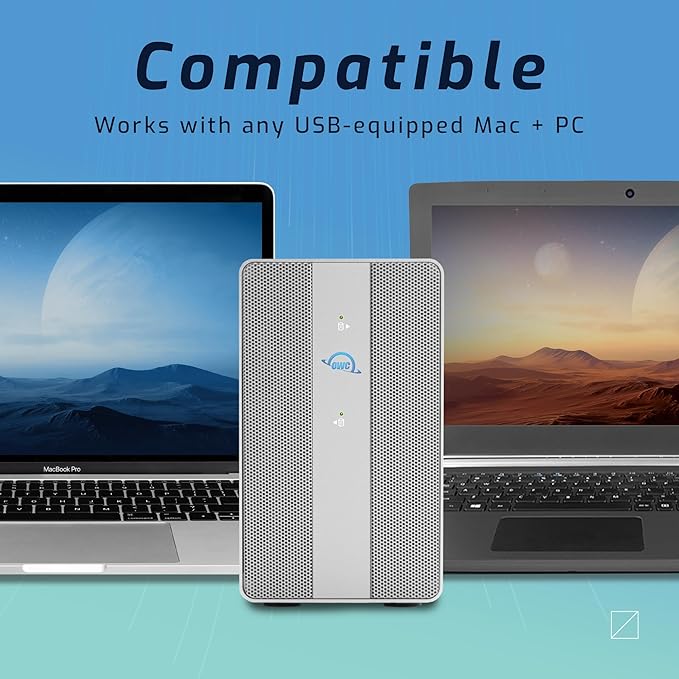 OWC 32TB Mercury Elite Pro Dual USB-C/Thunderbolt 3 External Raid Storage - Image 2