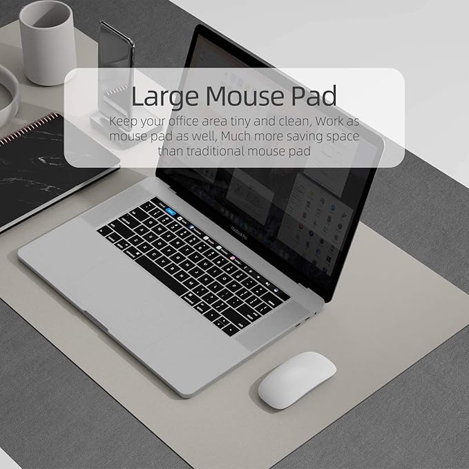 YSAGi Multifunctional Office Desk Pad, Ultra Thin Waterproof PU Leather Mouse - Image 6