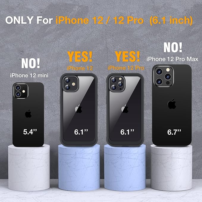 Miracase Glass Series for iPhone 12/12 Pro Case 6.1 inch, Upgraded Full-Body - Image 2